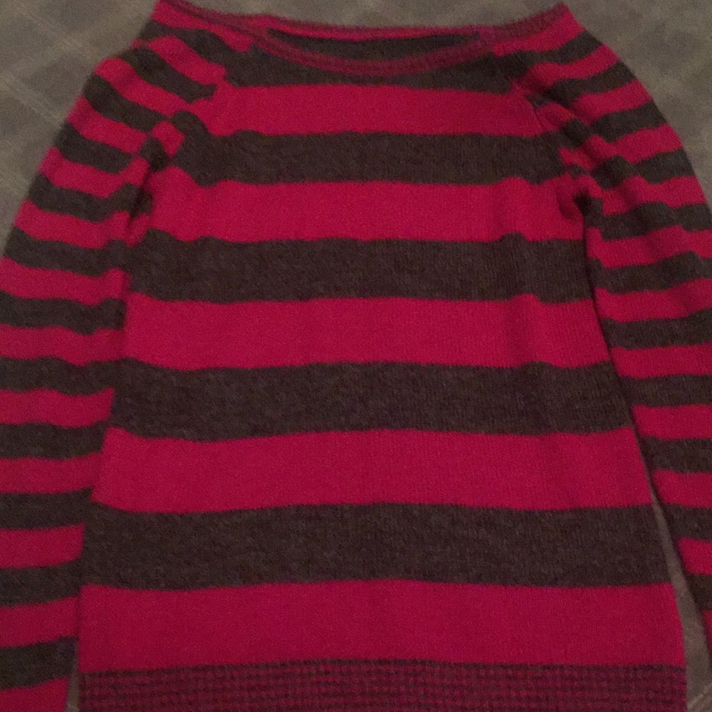 Striped Off Shoulder Sweater